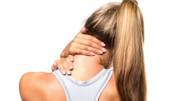 Muscle tension during cervical osteochondrosis
