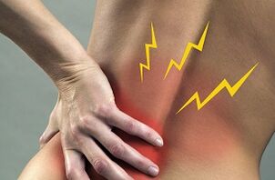 Pain in the lumbar region